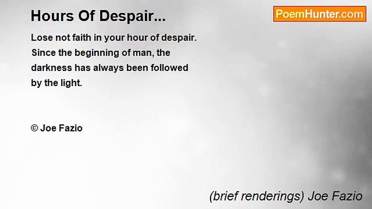 (brief renderings) Joe Fazio - Hours Of Despair...