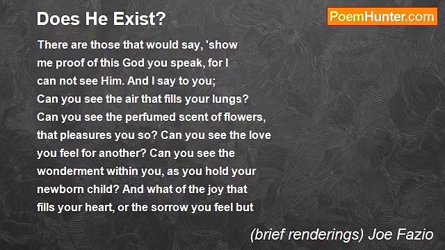 (brief renderings) Joe Fazio - Does He Exist?