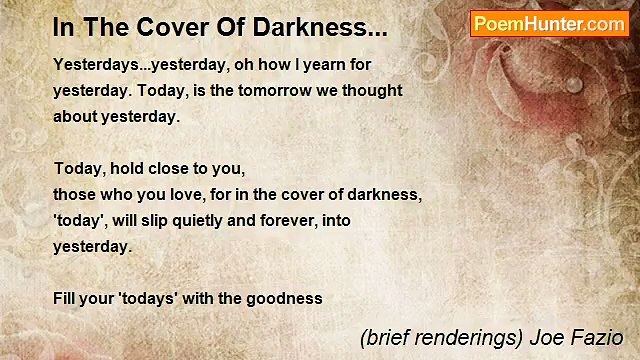 (brief renderings) Joe Fazio - In The Cover Of Darkness...