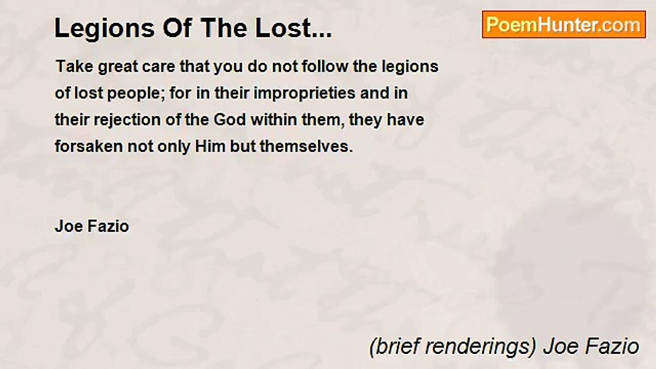 (brief renderings) Joe Fazio - Legions Of The Lost...