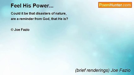 (brief renderings) Joe Fazio - Feel His Power...