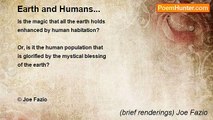 (brief renderings) Joe Fazio - Earth and Humans...