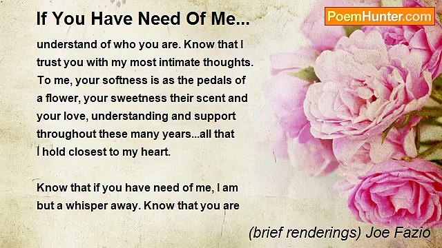 (brief renderings) Joe Fazio - If You Have Need Of Me...