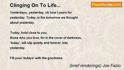 (brief renderings) Joe Fazio - Clinging On To Life...