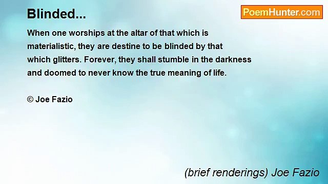 (brief renderings) Joe Fazio - Blinded...