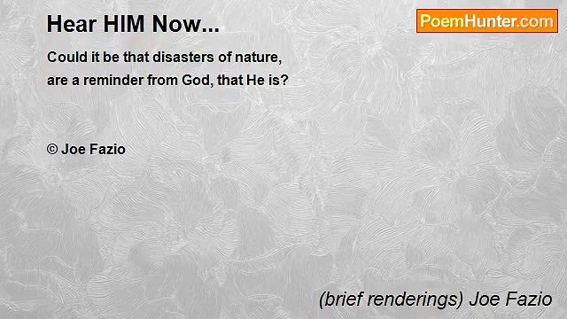 (brief renderings) Joe Fazio - Hear HIM Now...