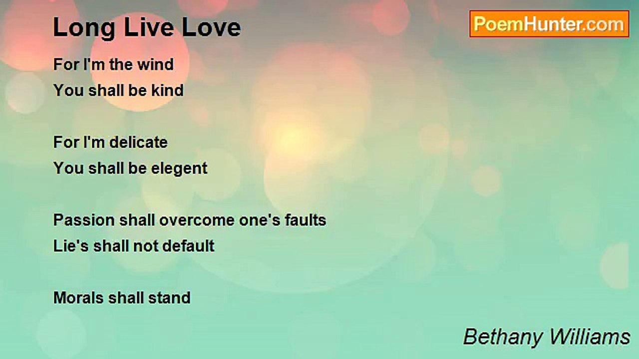 Bethany Williams - Long Live Love