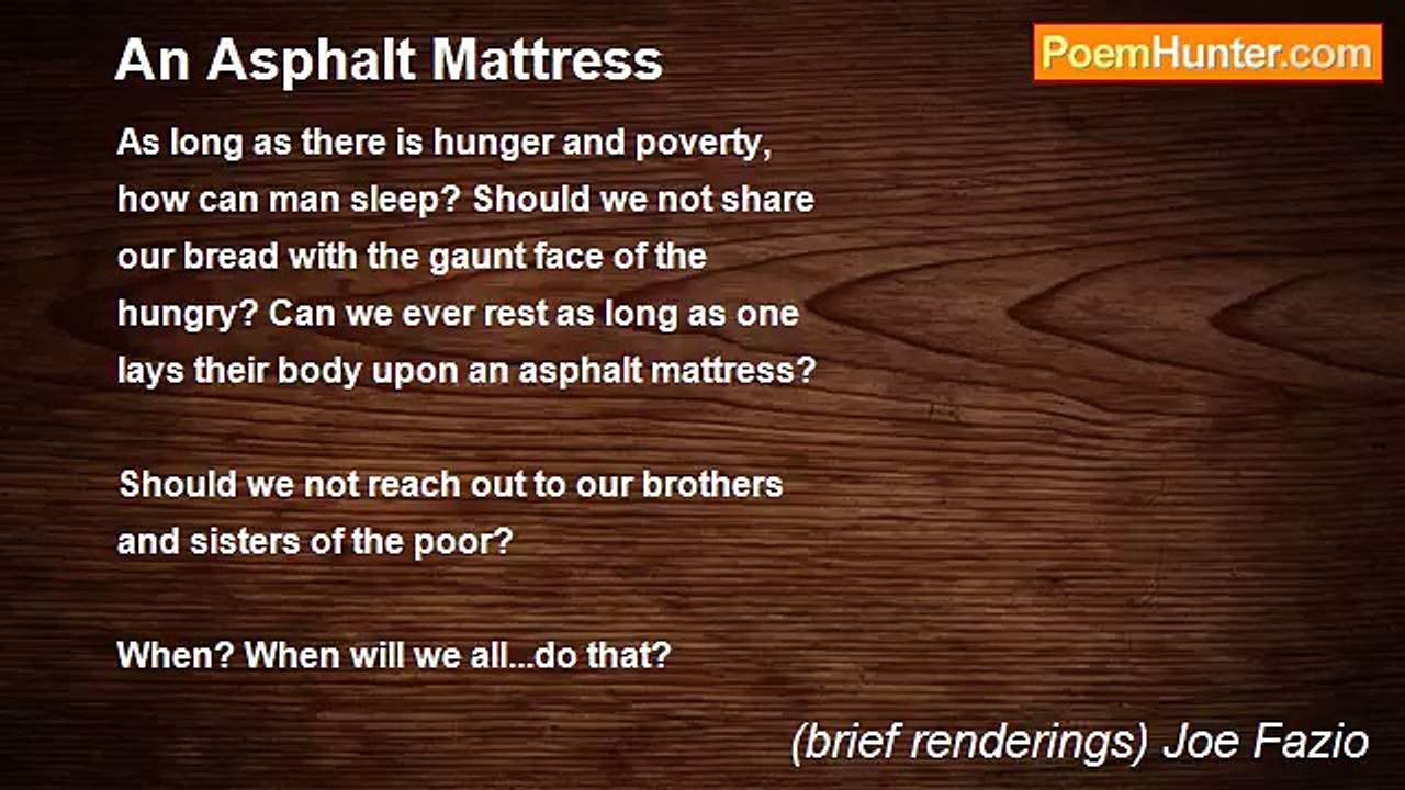 (brief renderings) Joe Fazio - An Asphalt Mattress