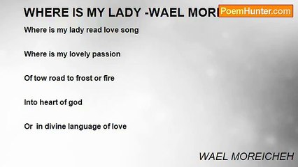 WAEL MOREICHEH - WHERE IS MY LADY -WAEL MOREICHEH