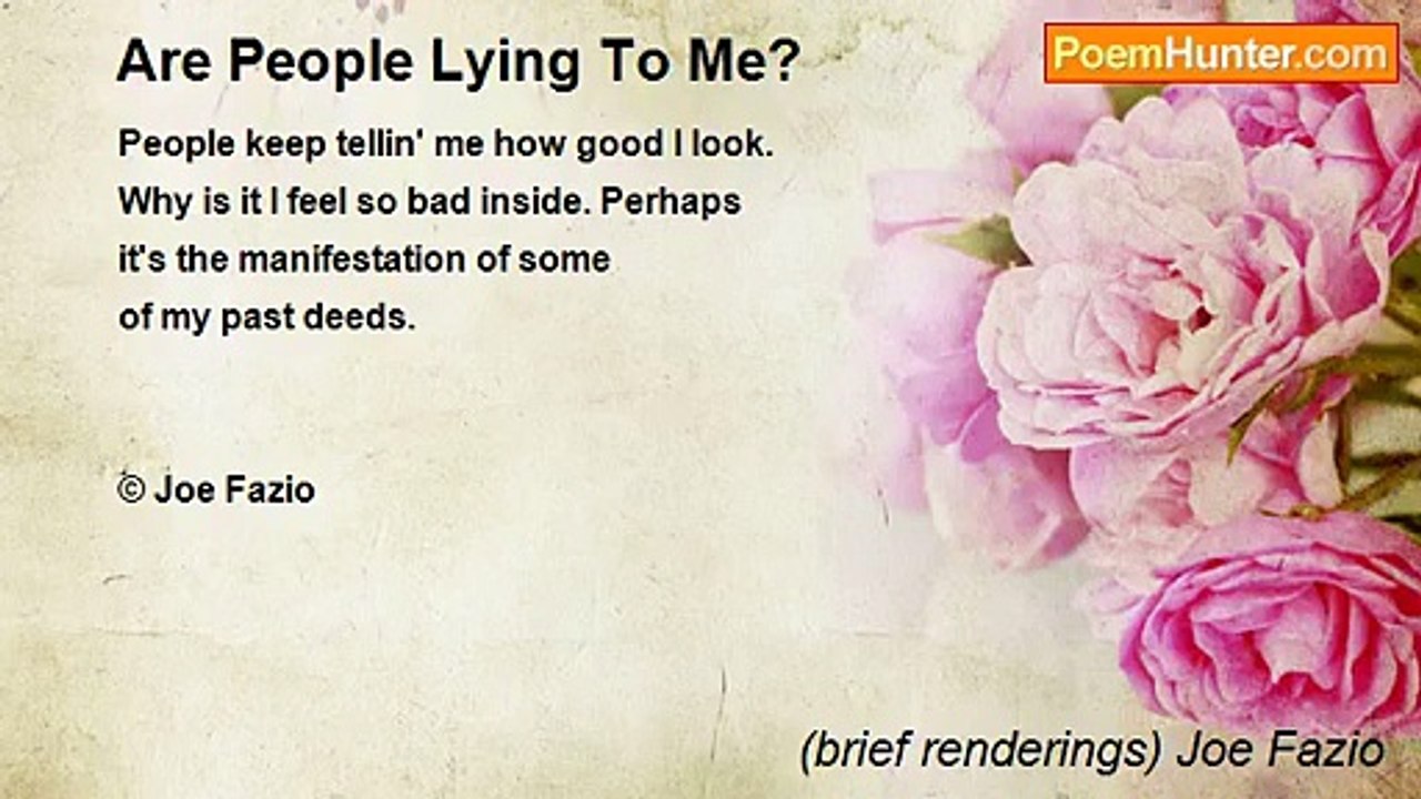 (brief renderings) Joe Fazio - Are People Lying To Me?