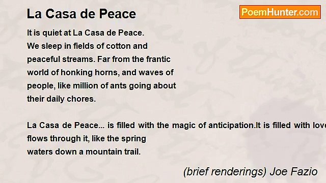 (brief renderings) Joe Fazio - La Casa de Peace