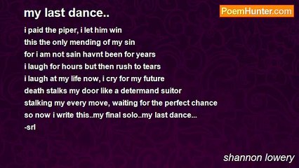 shannon lowery - my last dance..