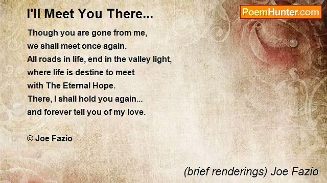 (brief renderings) Joe Fazio - I'll Meet You There...