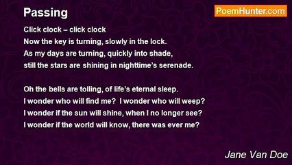 Jane Van Doe - Passing