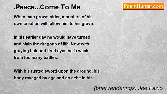 (brief renderings) Joe Fazio - .Peace...Come To Me