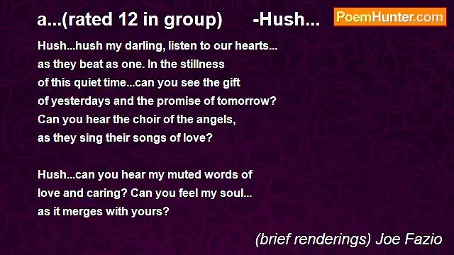 (brief renderings) Joe Fazio - a...(rated 12 in group) -Hush...