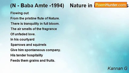 Kannan G - (N - Baba Amte -1994)    Nature in its Nakedness