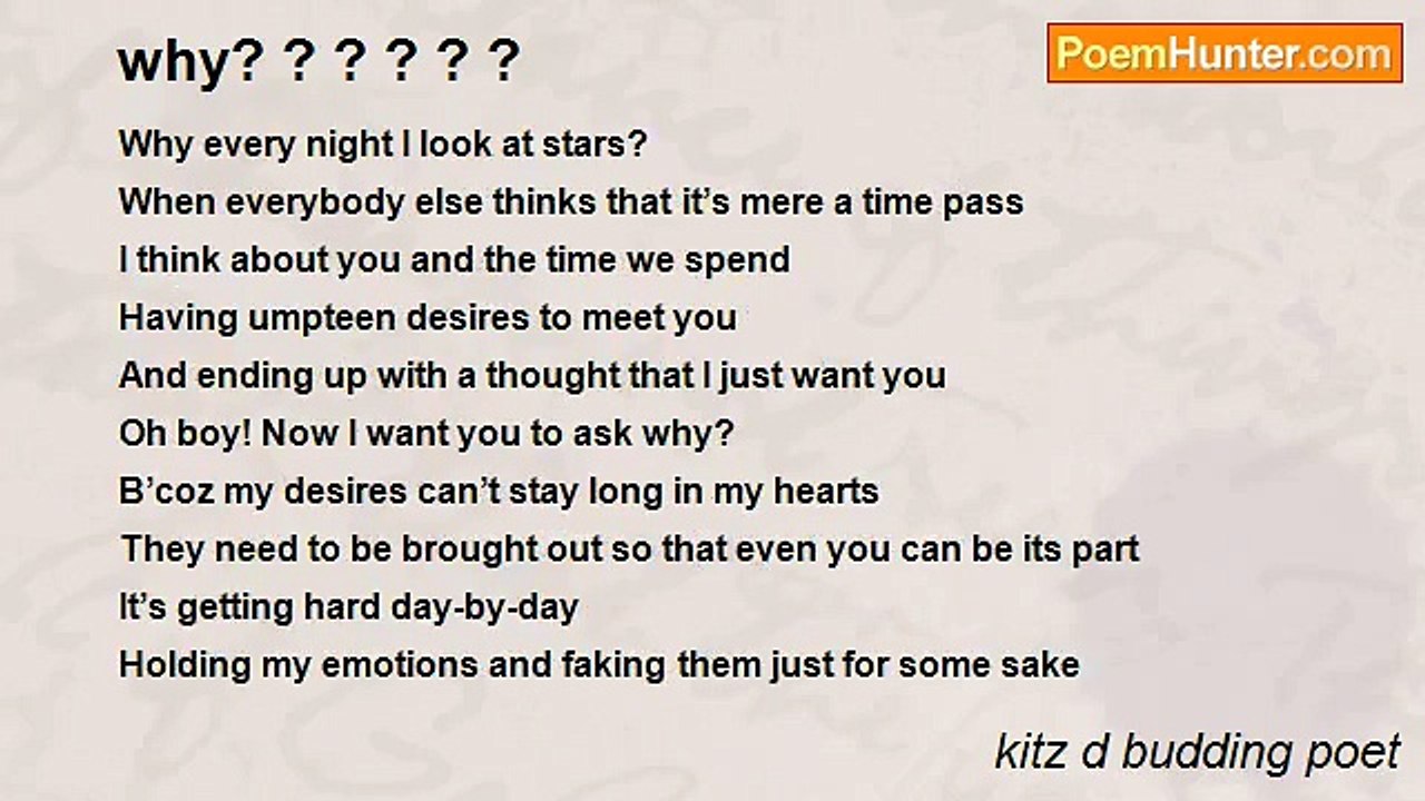 kitz d budding poet - why? ? ? ? ? ?