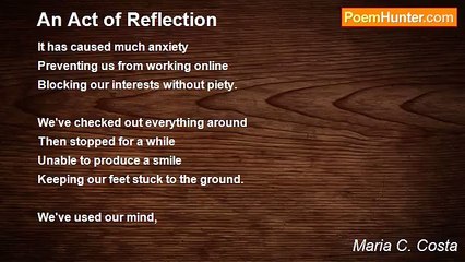 Maria C. Costa - An Act of Reflection
