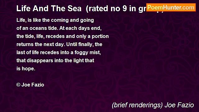 (brief renderings) Joe Fazio - Life And The Sea (rated no 9 in group)