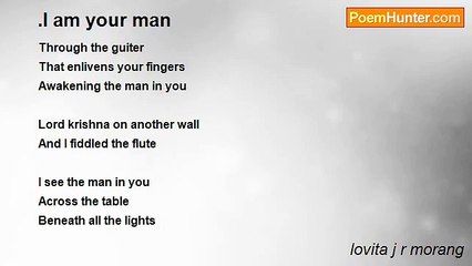 lovita j r morang - .I am your man