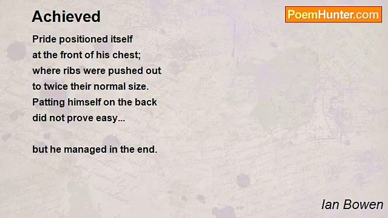 Ian Bowen - Achieved
