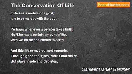Sameer Daniel Gardner - The Conservation Of Life