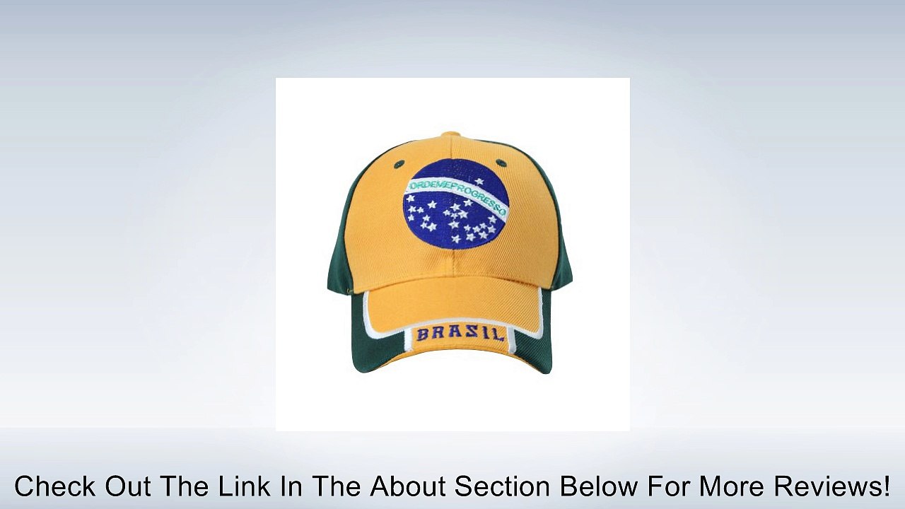 Brazil "Brasil" Velcro Back Green Yellow Two Tone Baseball Cap Review