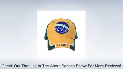 Brazil "Brasil" Velcro Back Green Yellow Two Tone Baseball Cap Review