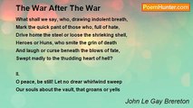 John Le Gay Brereton - The War After The War