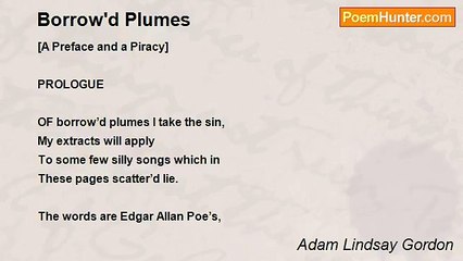 Adam Lindsay Gordon - Borrow'd Plumes