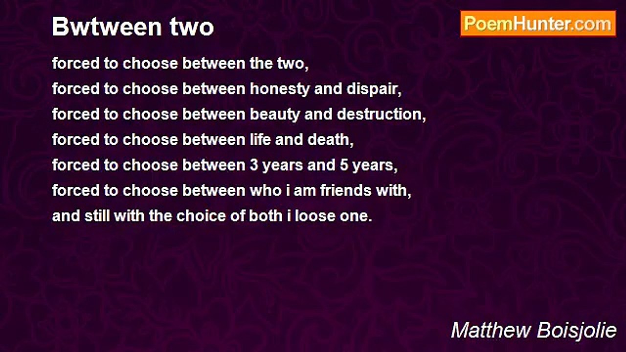 Matthew Boisjolie - Bwtween two