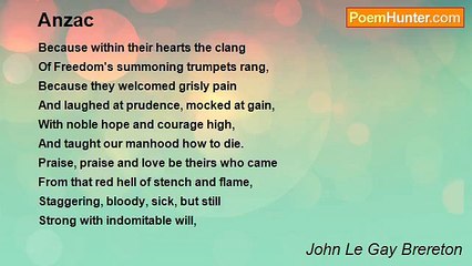 John Le Gay Brereton - Anzac