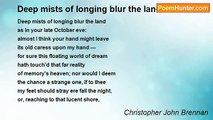 Christopher John Brennan - Deep mists of longing blur the land