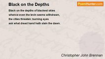 Christopher John Brennan - Black on the Depths