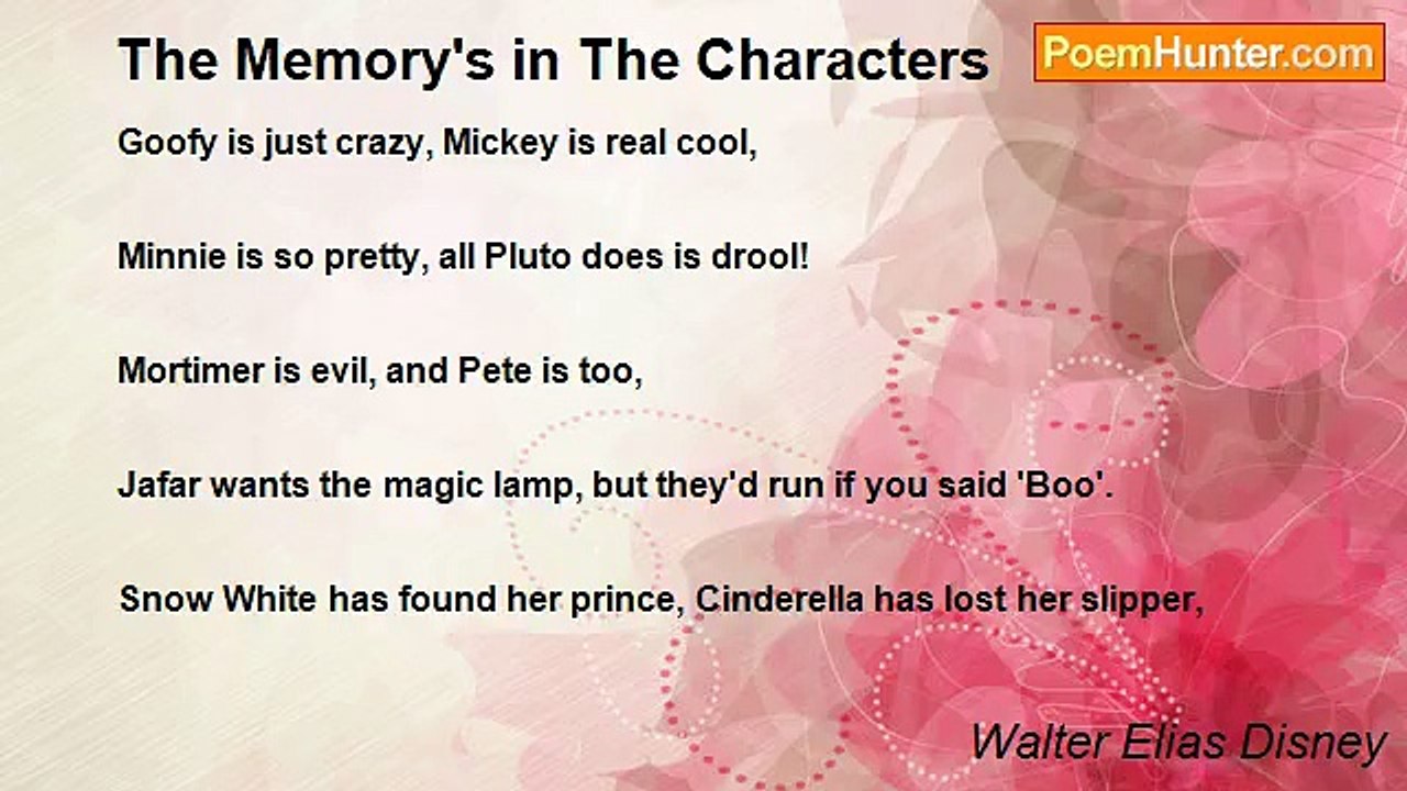 Walter Elias Disney - The Memory's in The Chara...