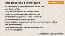 Christopher John Brennan - And Does She Still Perceive