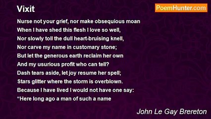 John Le Gay Brereton - Vixit