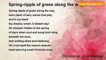 Christopher John Brennan - Spring-ripple of green along the way