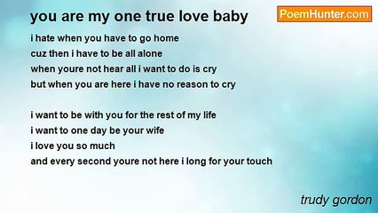 trudy gordon - you are my one true love baby