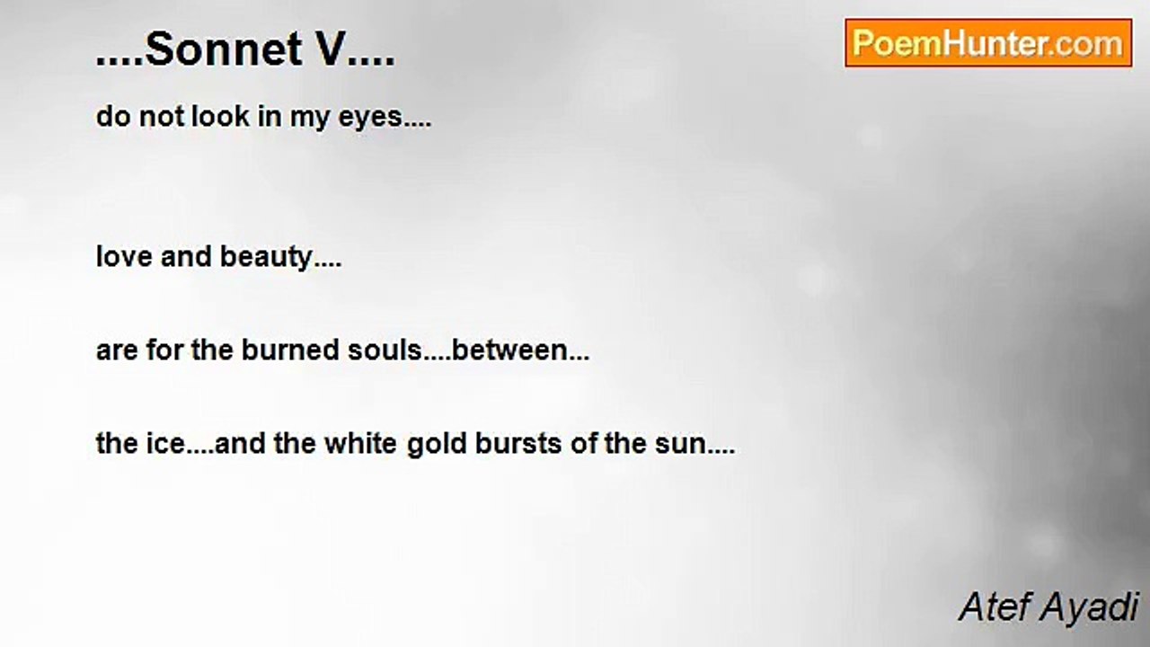 Atef Ayadi - ....Sonnet V....