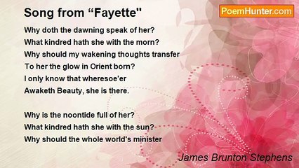 James Brunton Stephens - Song from “Fayette''
