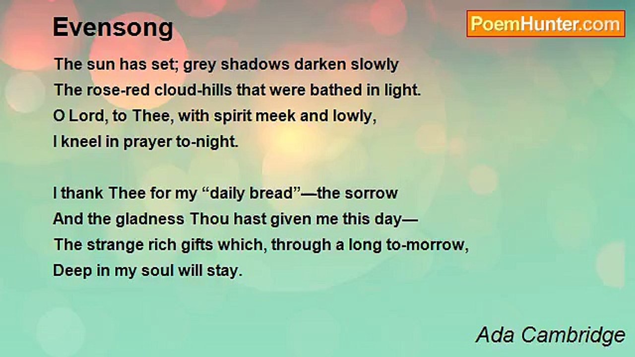 Ada Cambridge - Evensong