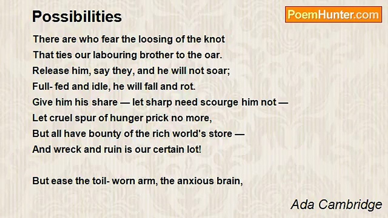 Ada Cambridge - Possibilities