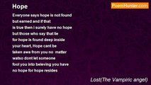 Lost(The Vampiric angel) - Hope