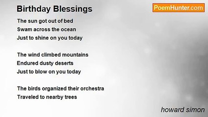 howard simon - Birthday Blessings
