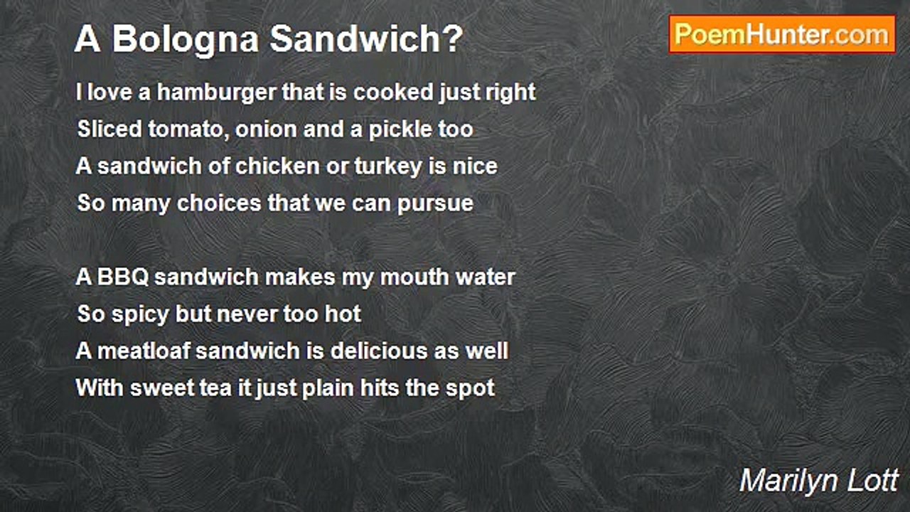 Marilyn Lott - A Bologna Sandwich?