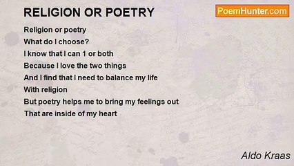 Aldo Kraas - RELIGION OR POETRY