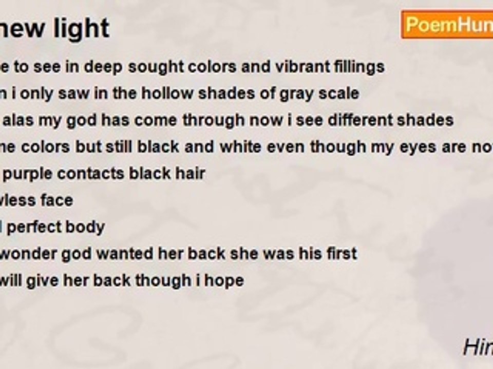 Him Name - a new light