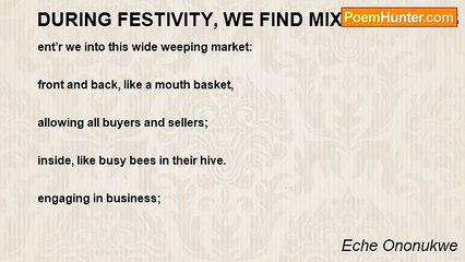 Eche Ononukwe - DURING FESTIVITY, WE FIND MIX'D FEELINGS